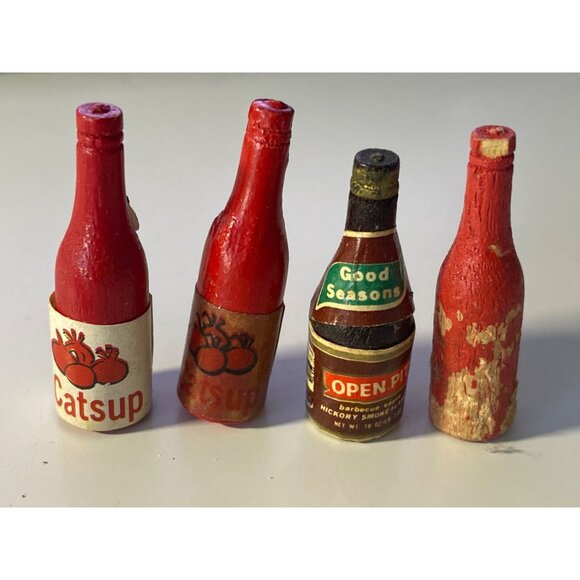 VTG Doll House Miniatures Food Condiments Can Box Bottles Assortment - Picture 3 of 14